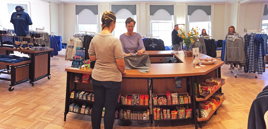 Customers shopping at the Stable campus store.