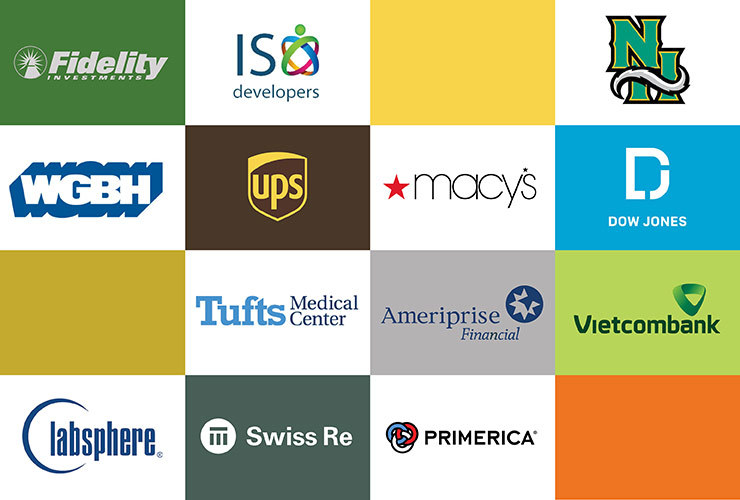 Logos representing Business Administration student internship locations