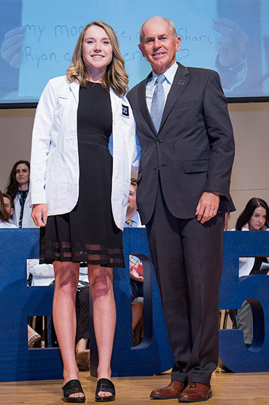 Morganne Murphy-Meyers ’17 at her White Coat Ceremony