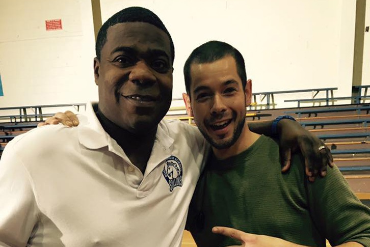Colby Picanso with actor Tracy Morgan.