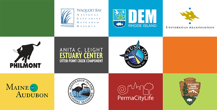 Logos representing Environmental Studies student internship locations