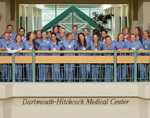 Group of Colby-Sawyer Nursing students now employed by DHMC