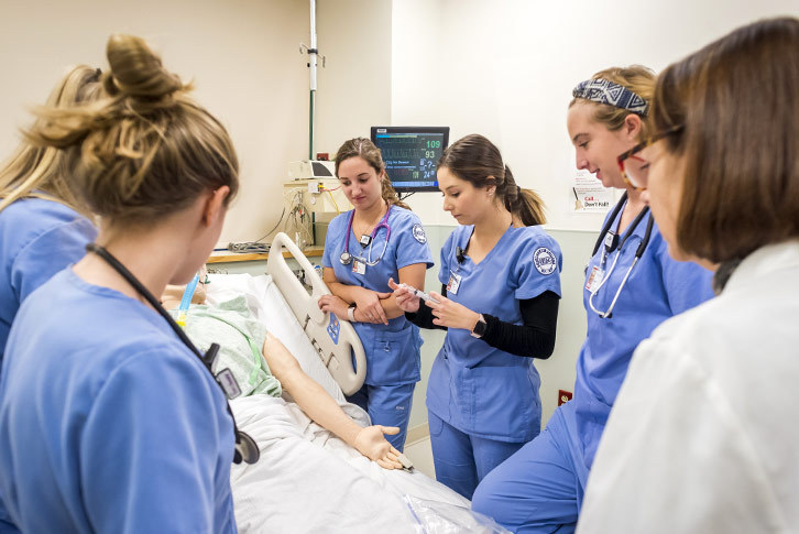 Colby-Sawyer nursing students at DHMC